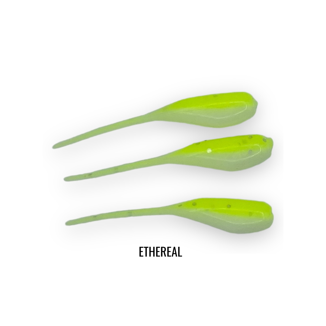 2" 20 PIECE SOFT PLASTIC CRAPPIE MINNOW JIG