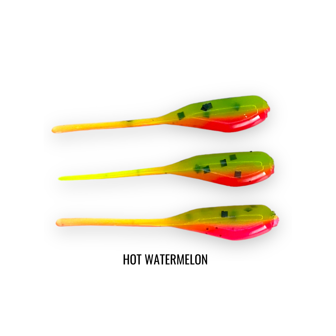 2" 20 PIECE SOFT PLASTIC CRAPPIE MINNOW JIG